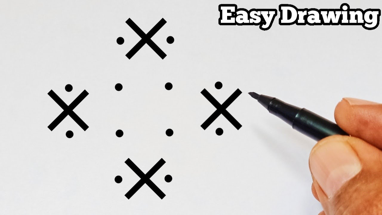 4&times;2 dots chinna melikala muggulu | simple sikku kolams | simple & easy rangolis | Kuch sikho