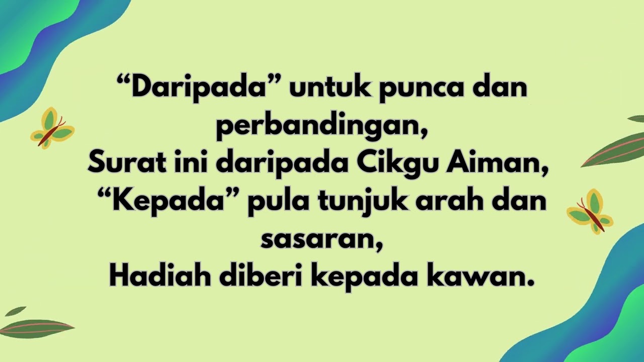 LAGU KATA SENDI NAMA