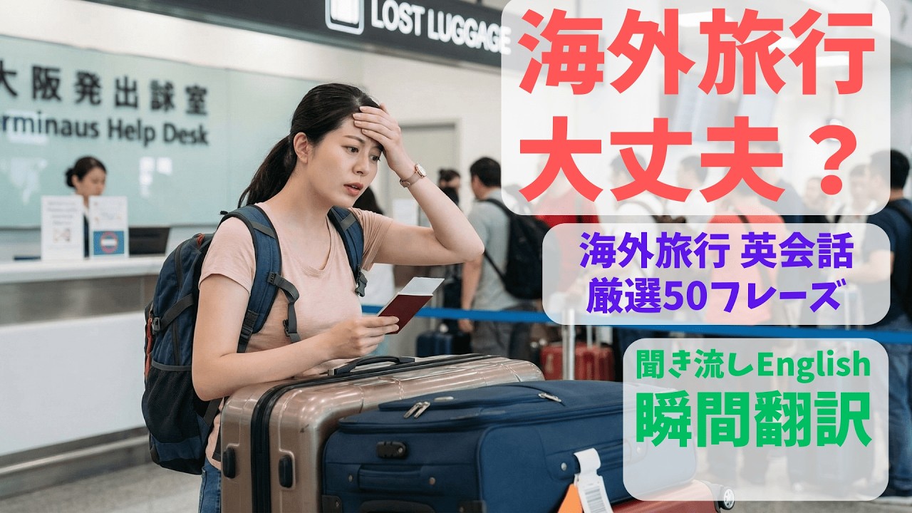 海外旅行、英語が不安な人へ！機内や空港で即戦力になる10フレーズ【聞き流しEnglish】