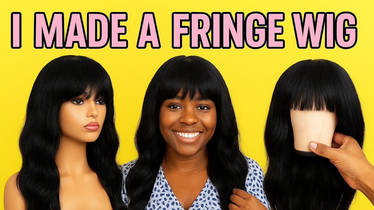 MY NIECE MADE THIS FRINGE WIG AT HOME....WAIT TILL YOU SEE THE FINAL LOOK