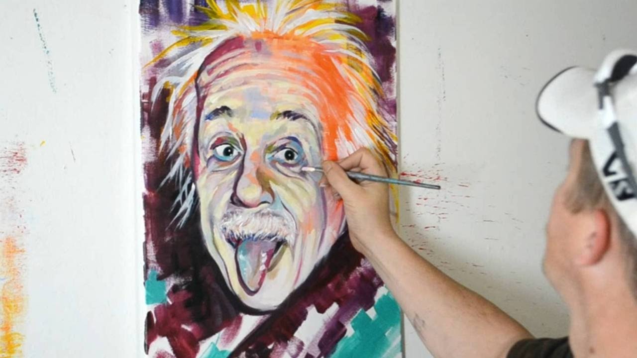 Painting Albert Einstein - Contemporary Modern Art Style