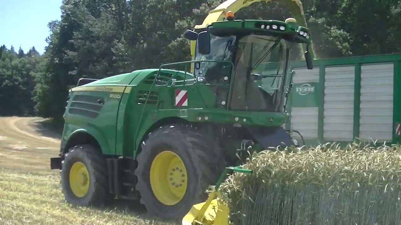 Sklizeň Žita 2020 s John Deere 8500i + Kemper 360 Plus