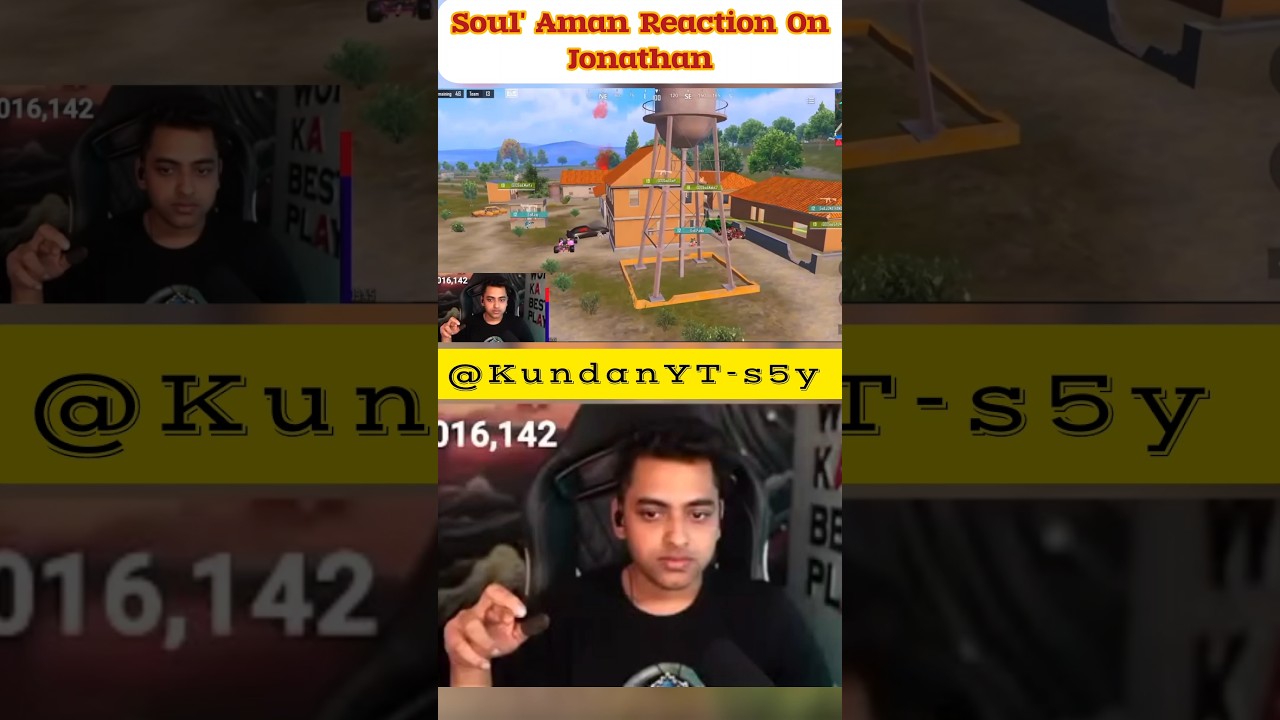 Soul' Aman Shocking Reaction Jonathan 1v3 Soul' Vs Godlike 💛 @JONATHANGAMINGYT #jonathan #bgmi