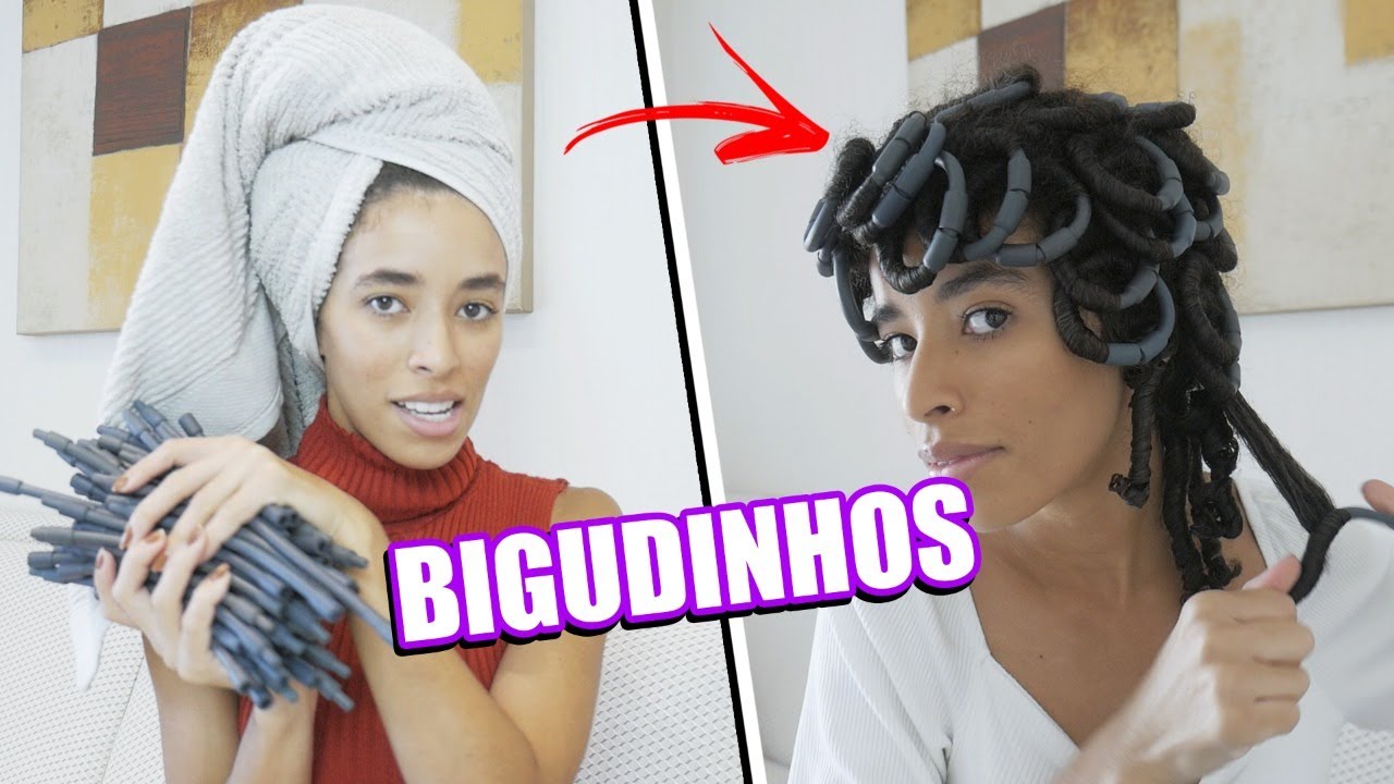 TEXTURIZAÇÃO DE BIGUDINHOS NO CABELO CRESPO | TO DE TESTE