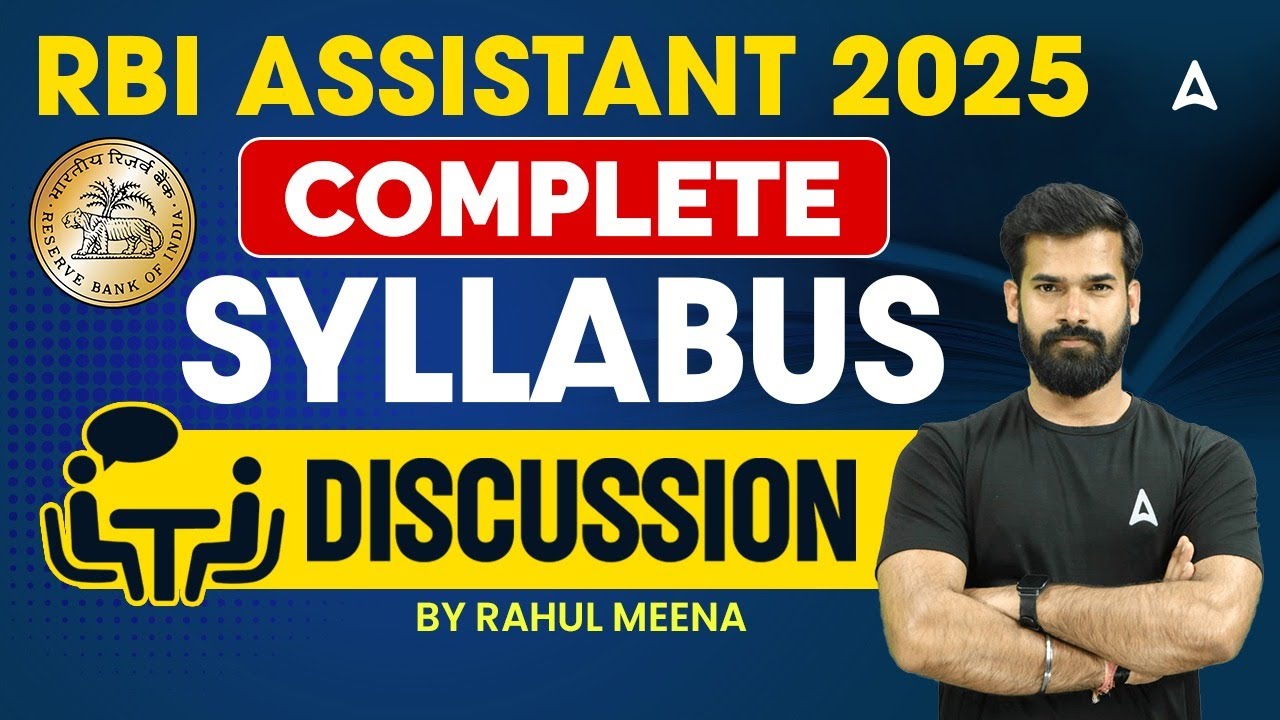📘 RBI Assistant 2025 | Complete Syllabus Discussion | By Rahul Meena