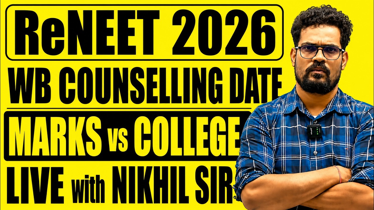 West Bengal ReNEET 2026 Marks vs College | WB Counselling Dates Out? | Live Cutoff Analysis
