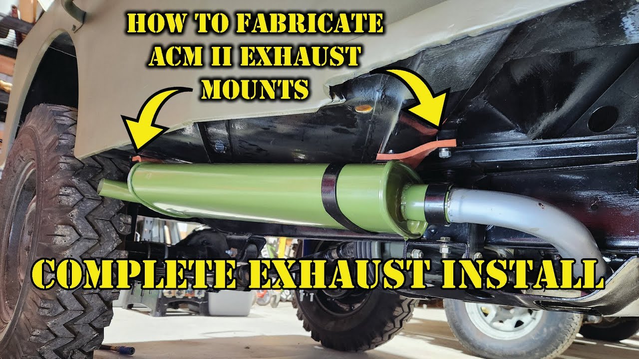 1945 Willy's MB Exhaust System Install - How to fabricate body mounting brackets