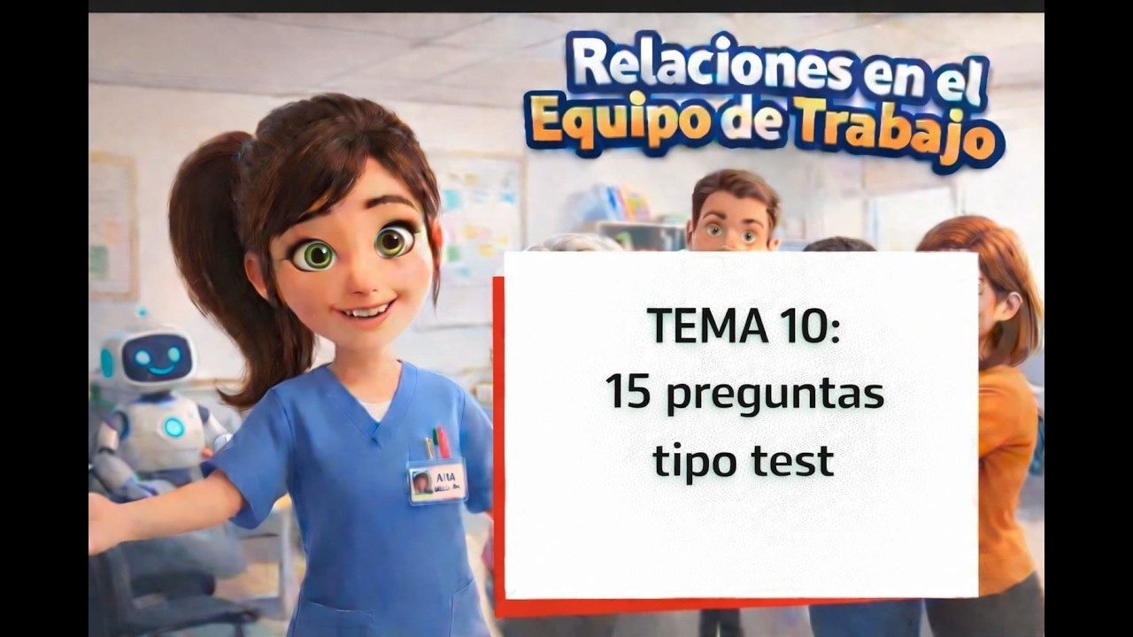 15 PREGUNTAS TIPO TEST TEMA 10 RET #tcae #pruebaslibres #preguntastipotest #examen #clases