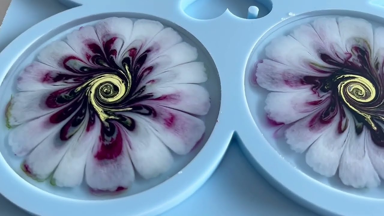 #471 DE: Wunderschöne 3D Blumen Untersetzer | #epoxidharz