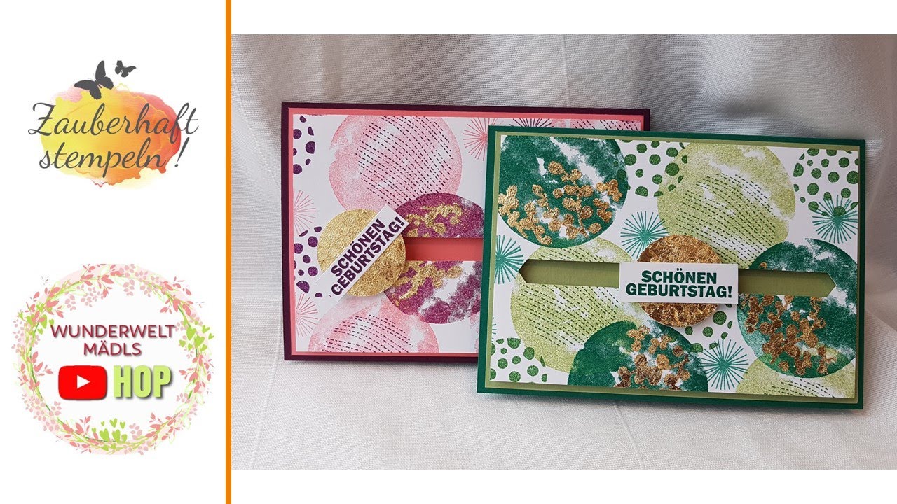 Kullerkarte, Circle celebration, SAB, So gut wie perfekt, Wunderweltmädels Hop, Stampin' Up!