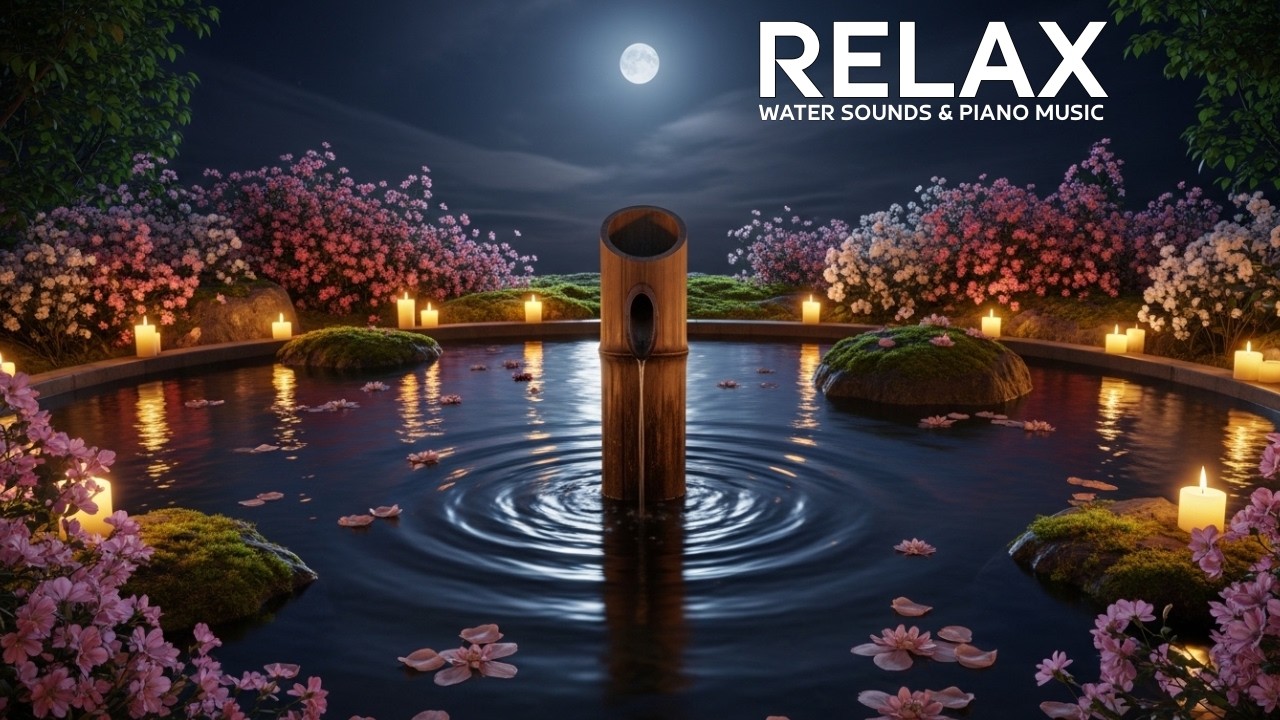 🌿 Bamboo Night Water Harmony & Piano | Sleep in Serenity 🌿