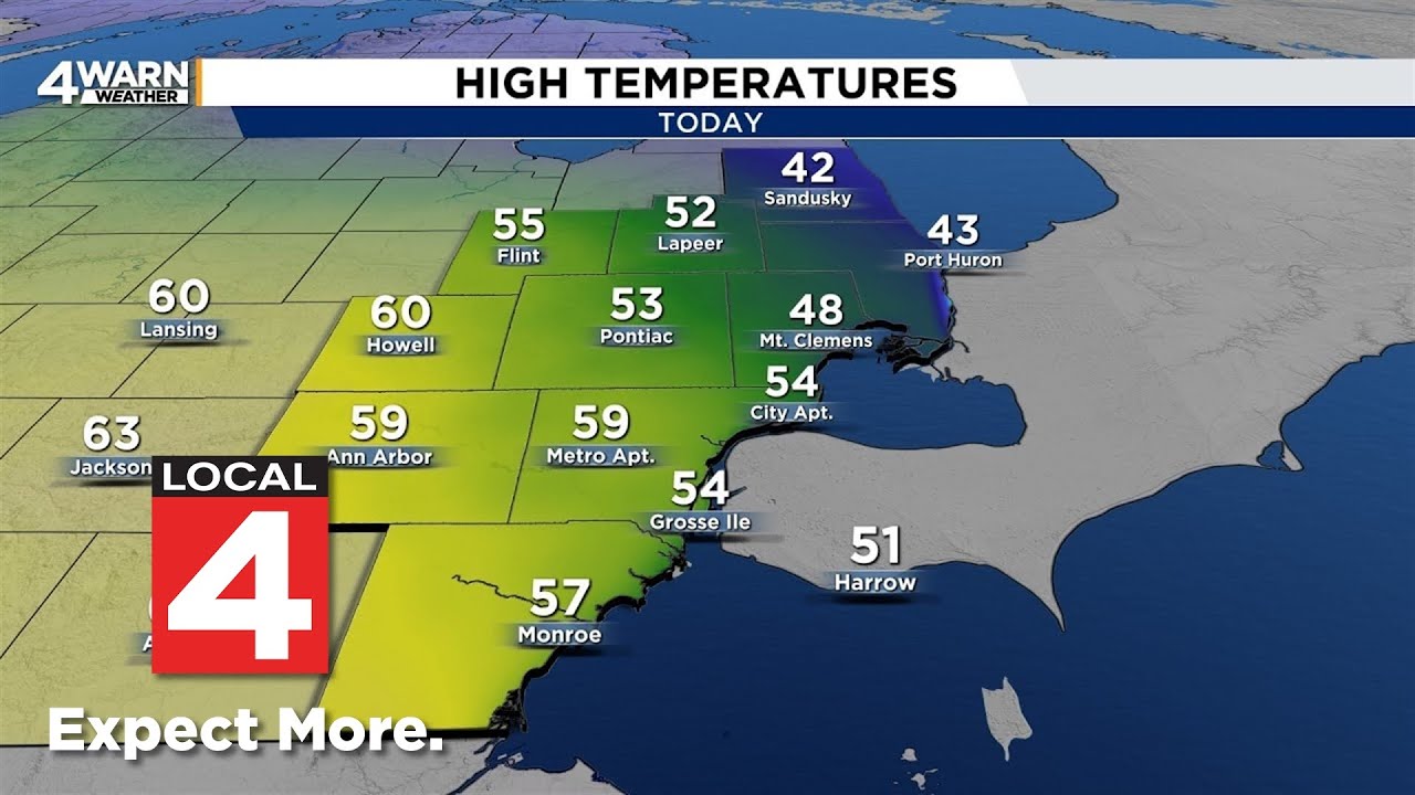 Warm afternoon ahead for Metro Detroit, rain and wintry mix possibly on the way