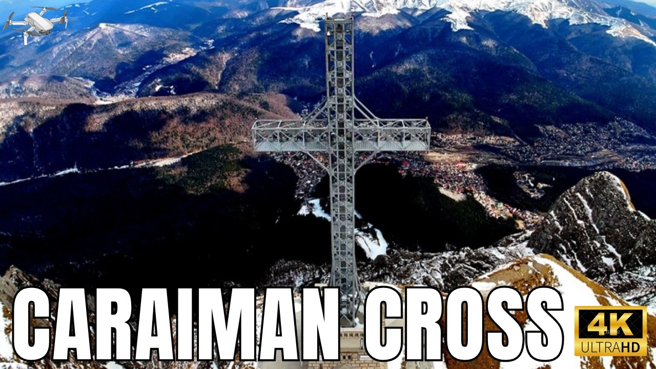 Caraiman Cross Bucegi ROMANIA Beautiful aerial footage 2024