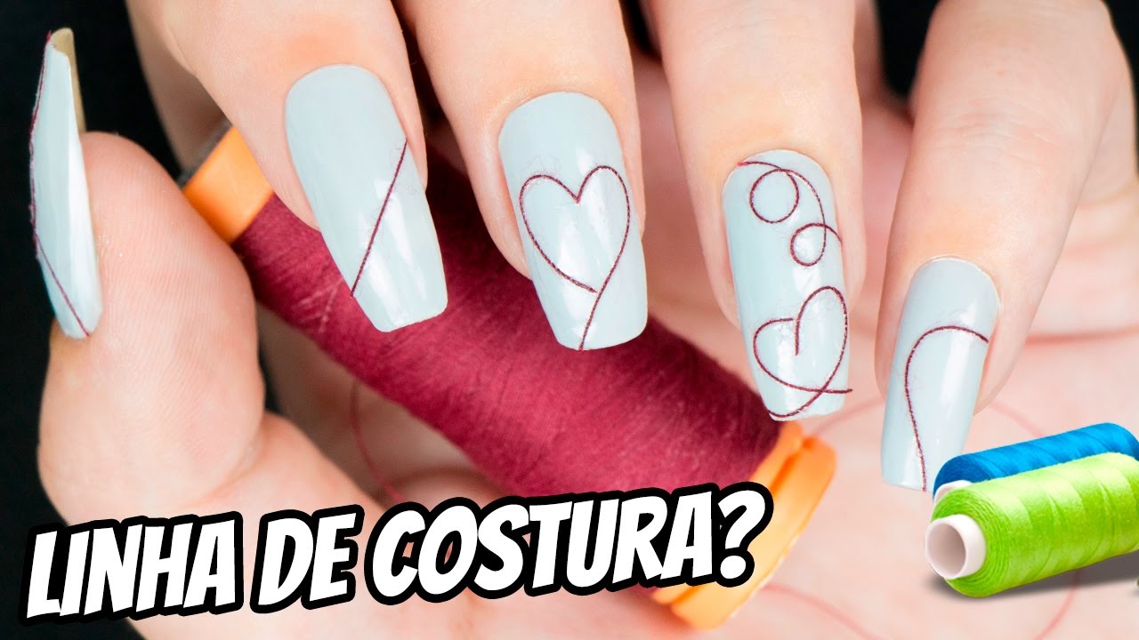 DECOREI MINHAS UNHAS COM LINHA DE COSTURA!? - #AnaTodoDia 22