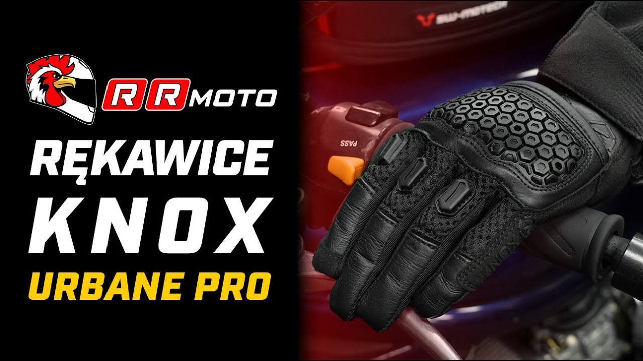 KNOX URBANE PRO - rękawice motocyklowe z mocną wentylacją i ochroną