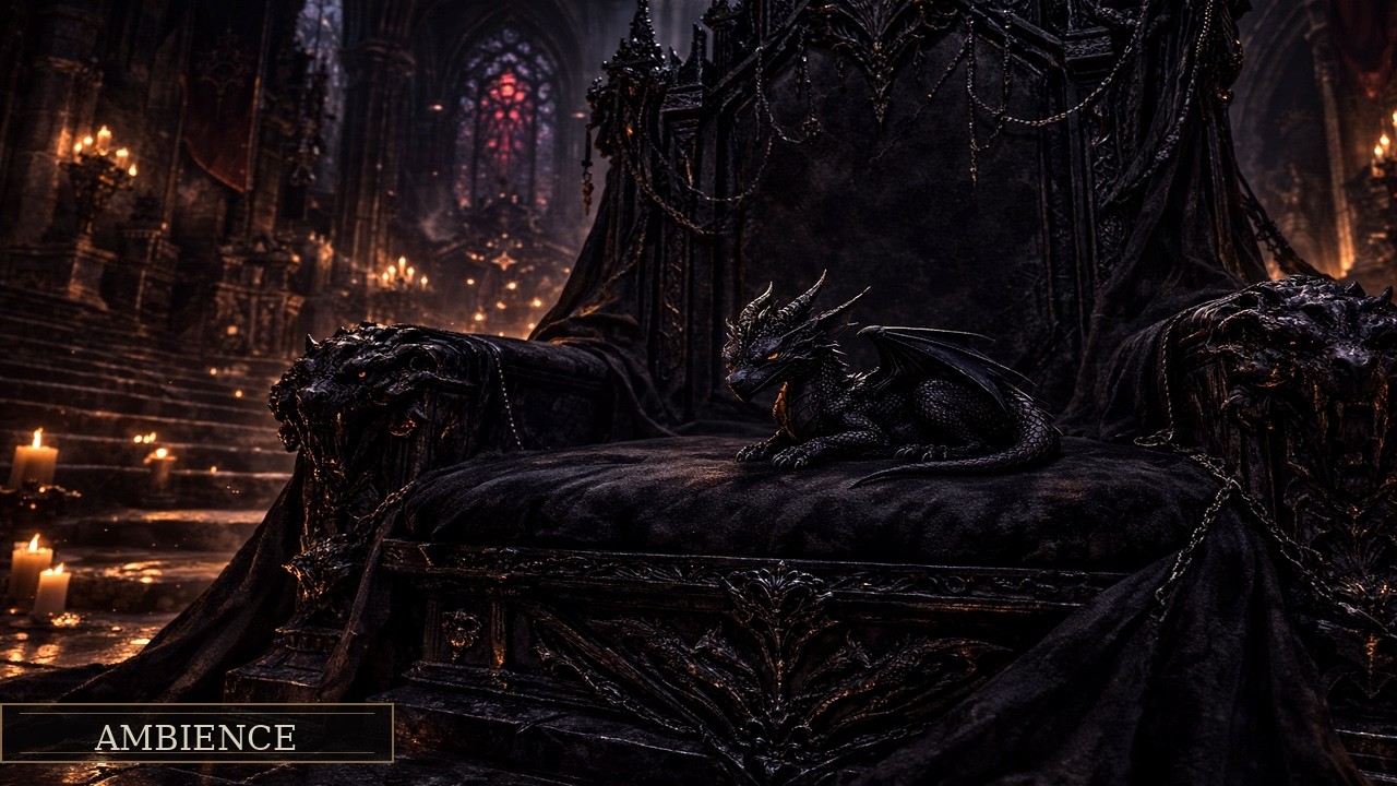 Haunting Violin Ambience | ONYX THE GREAT WYRM | The Black Court King’s Treasured | Dark Royalty