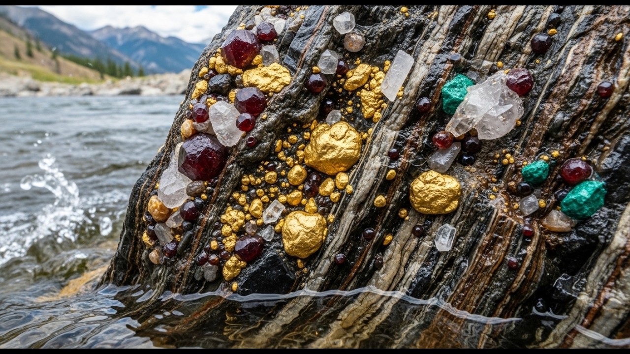 Nature’s Hidden Vault: Rare Gold and Gemstones Discovered by Accident!