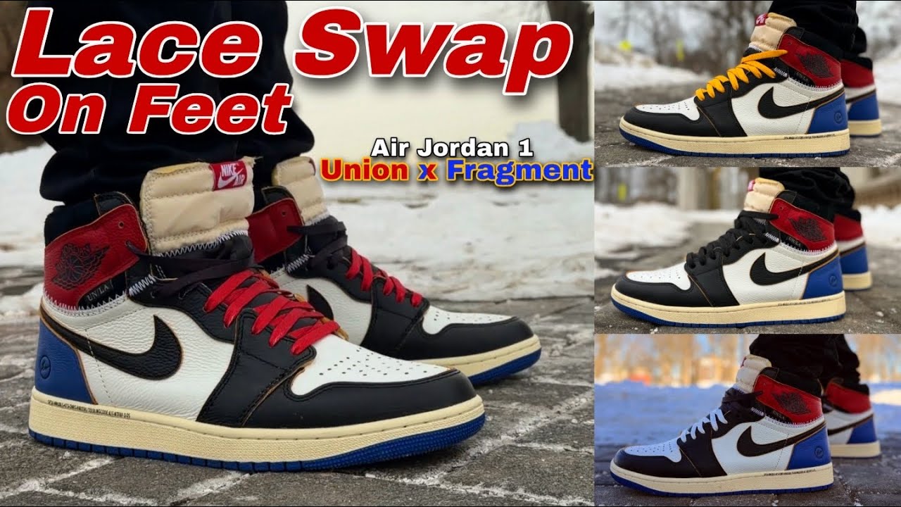 Jordan 1 Union x Fragment - Lace Swap\On Feet 