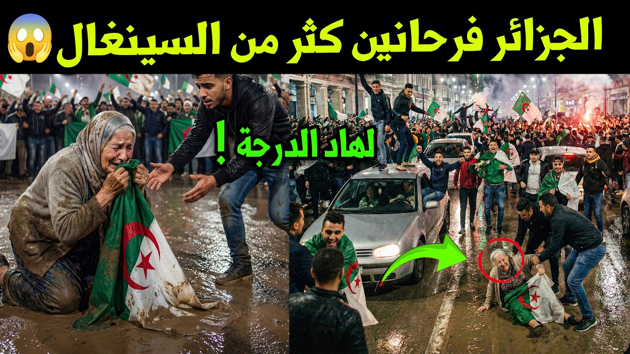 شاهد احتفالات الجزائر ومصر اليوم بخسارة المنتخب المغربي امام السينغال 😱🔥