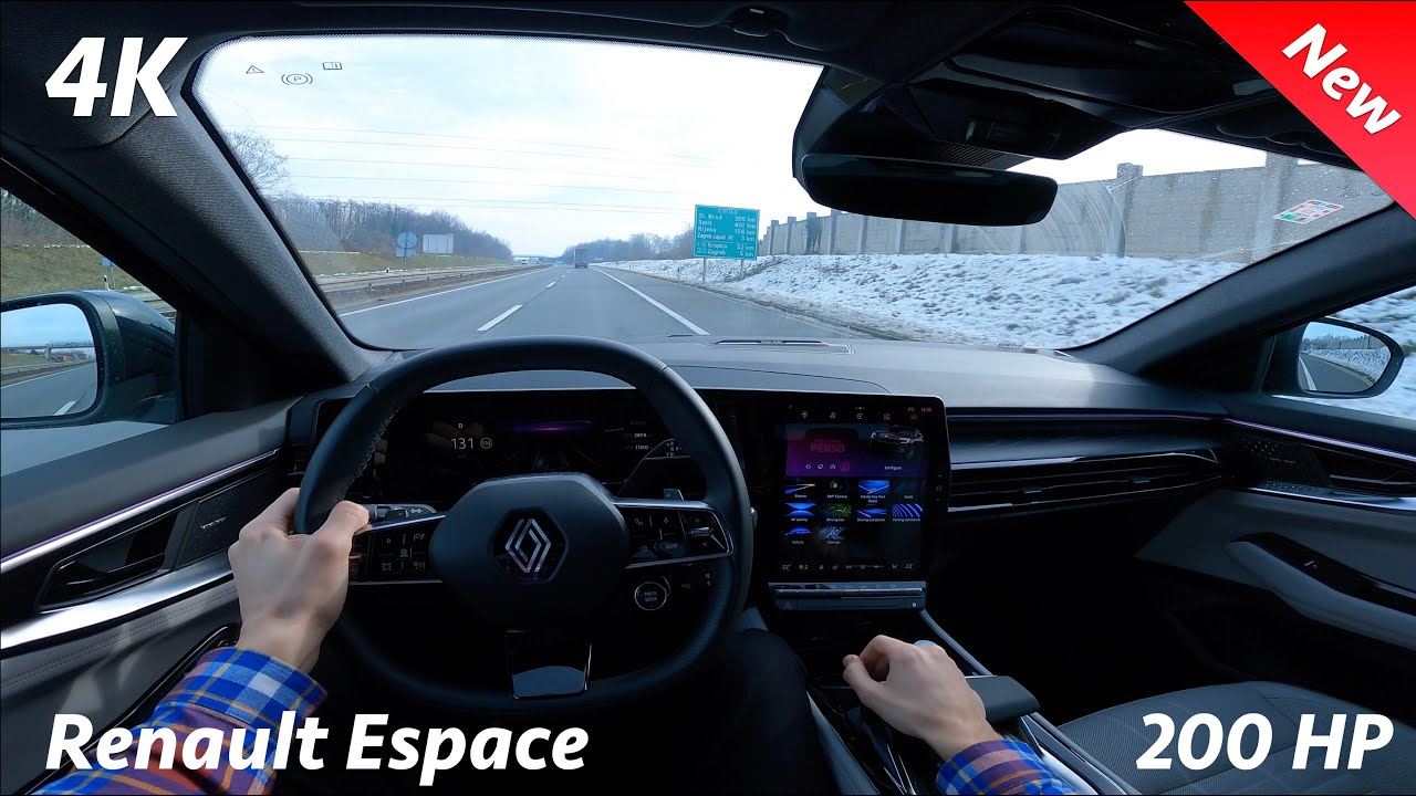 Renault Espace 2024 POV Test drive 4K (1.2 E-Tech Full Hybrid 200 HP 4Control)