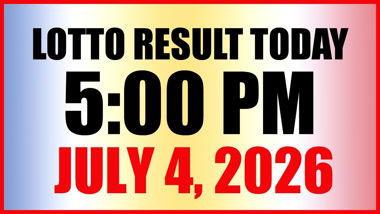 Lotto Result Today 5pm Draw July 4, 2026 Swertres EZ2 PCSO