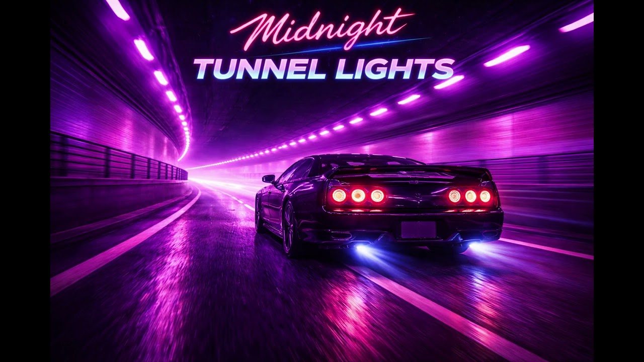 Midnight Tunnel Lights 🚇 | Chill Synthwave Night Drive