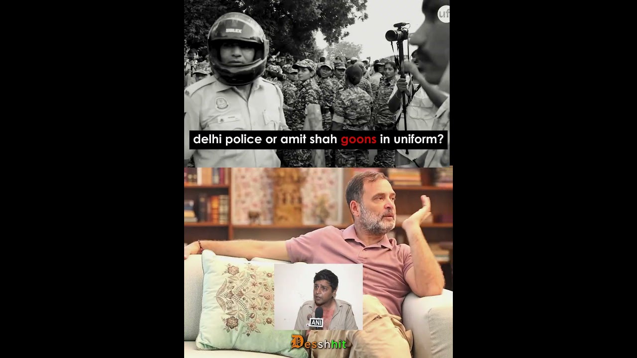 Ankit Kasania: Goons or Police? 😡❌ - Rahul Gandhi #shorts #protest #news