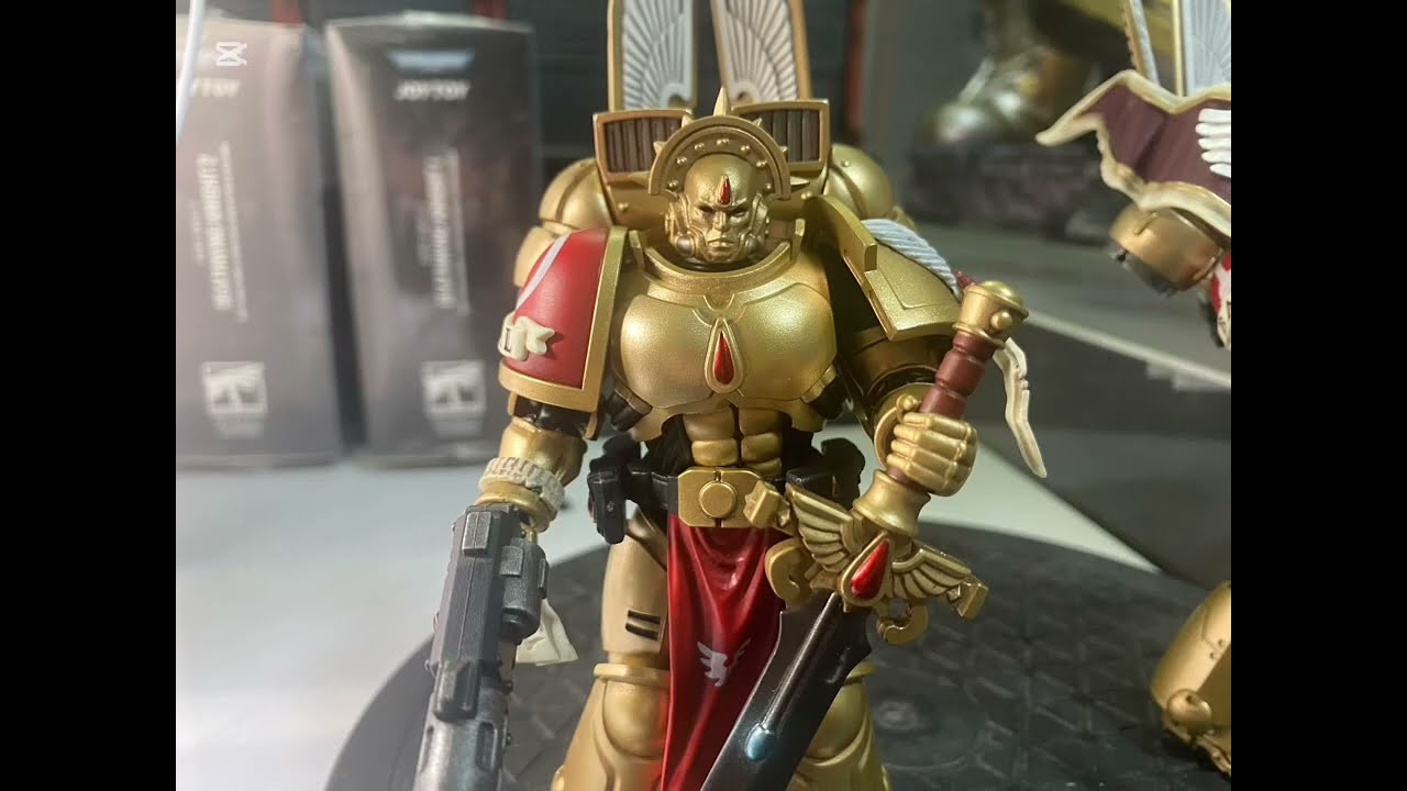 Blood 🩸 Angels Sanguinary guard 1,3 and captain 1/18 scale #joytoy #warhammer40k #unboxing 