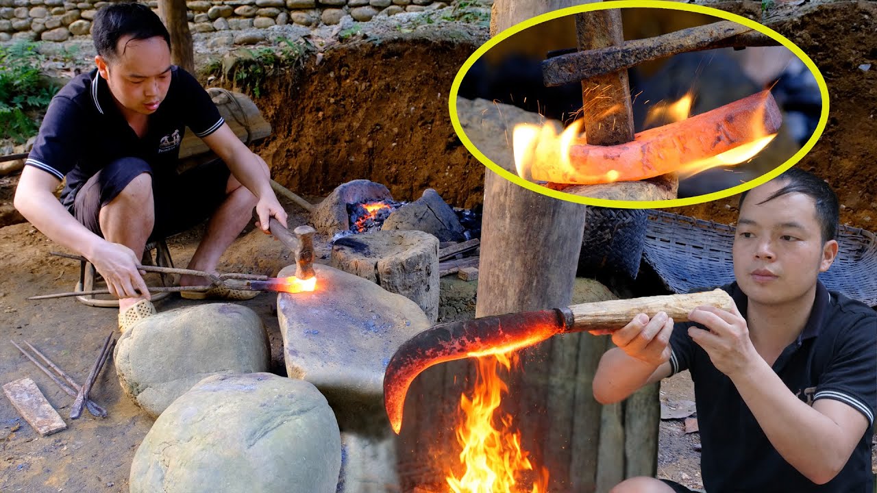 Enhance Survival Skills: Duong Forges a Powerful Axe, Repairs Damaged Tools – Changing Daily Life
