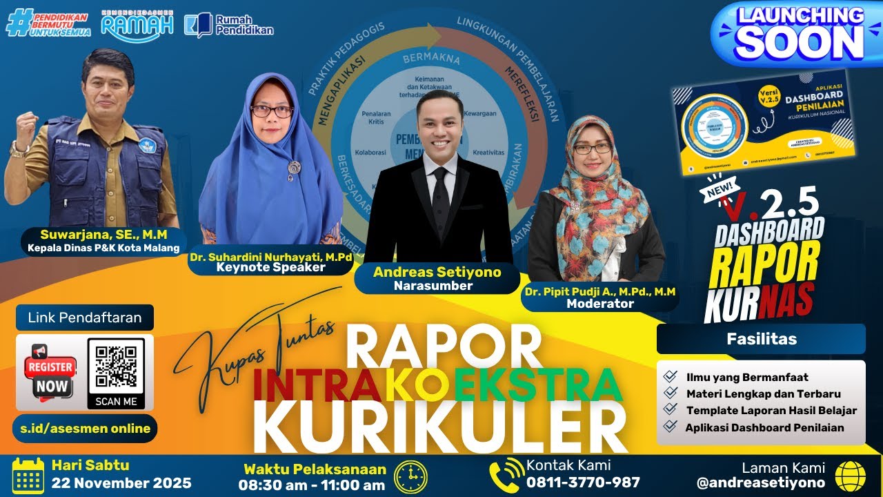 Webinar Kupas Tuntas Rapor Intrakurikuler, Kokurikuler dan Ekstrakurikuler