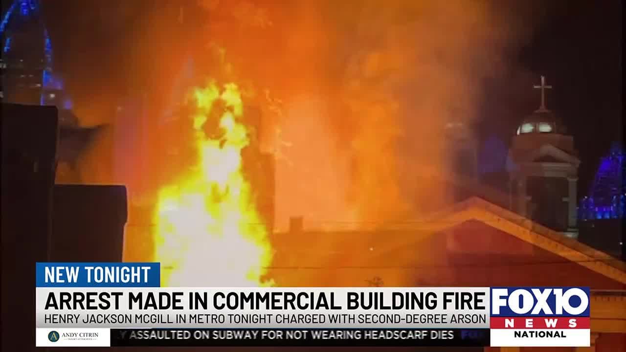 Arrest made in connection to commercial building fire