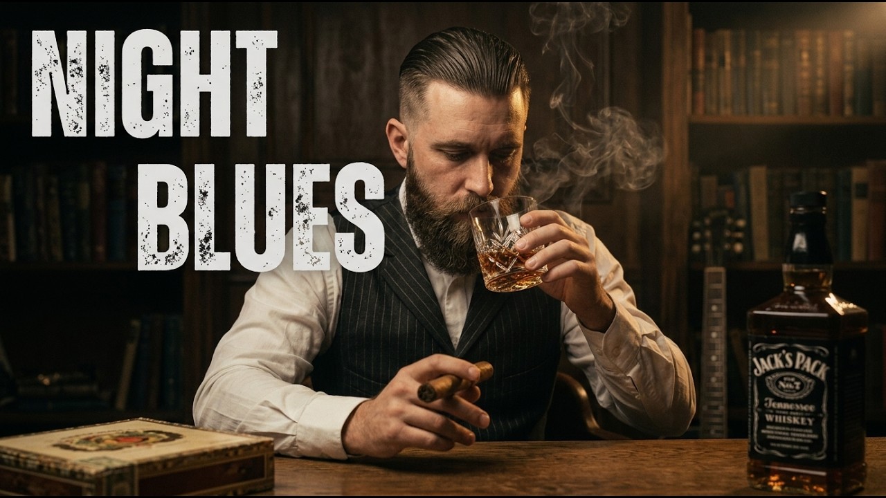 Whiskey Blues 🎸  Relaxing Slow Blues | Soulful Guitar Night Bar Ambience