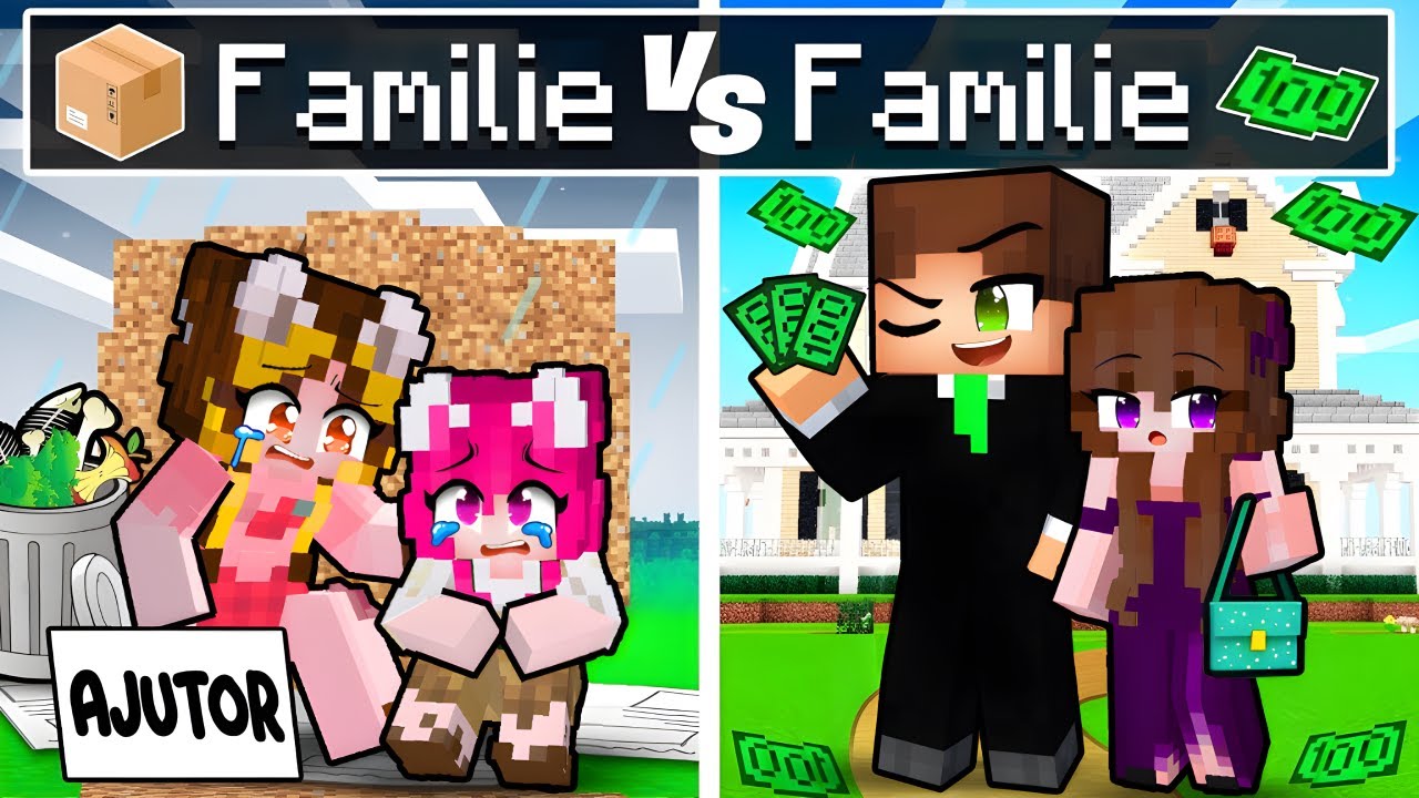 FAMILIE de SARACI vs FAMILIE de BOGATI in Minecraft!