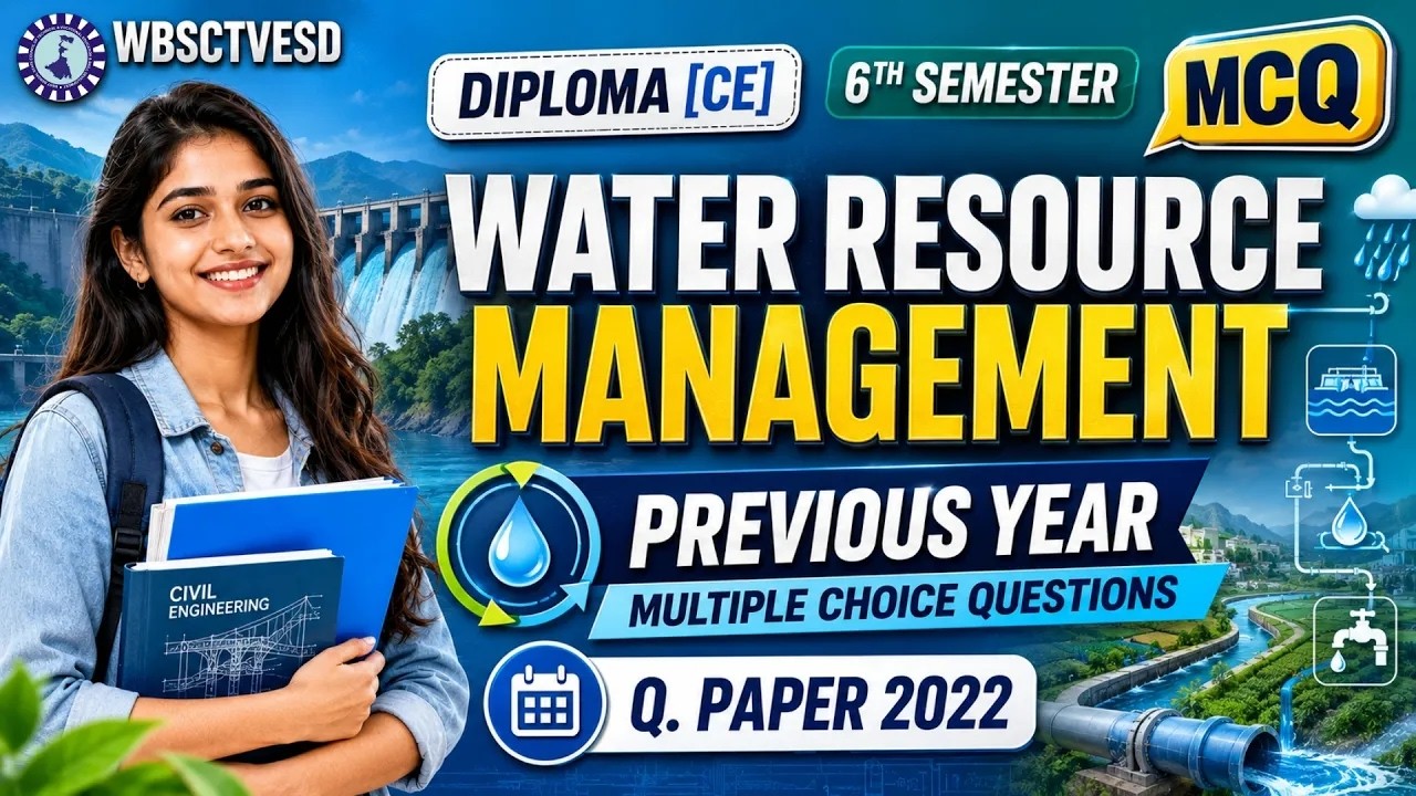 URGENT!! Water Resource Management Solved Paper 2022 | WBSCTVESD Civil Engineering 6th Semester