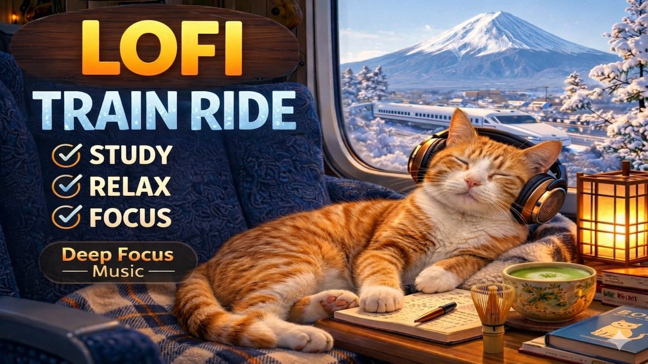 Mount Fuji Shinkansen 🚄❄️ Lofi Beats – Snowy Train Journey for Deep Focus & Study | MINOU