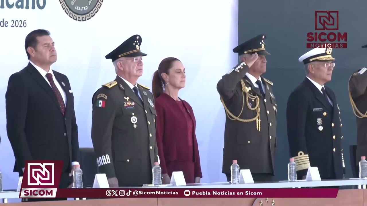 🇲🇽 Claudia Sheinbaum encabeza ceremonia del Día del Ejército en Puebla