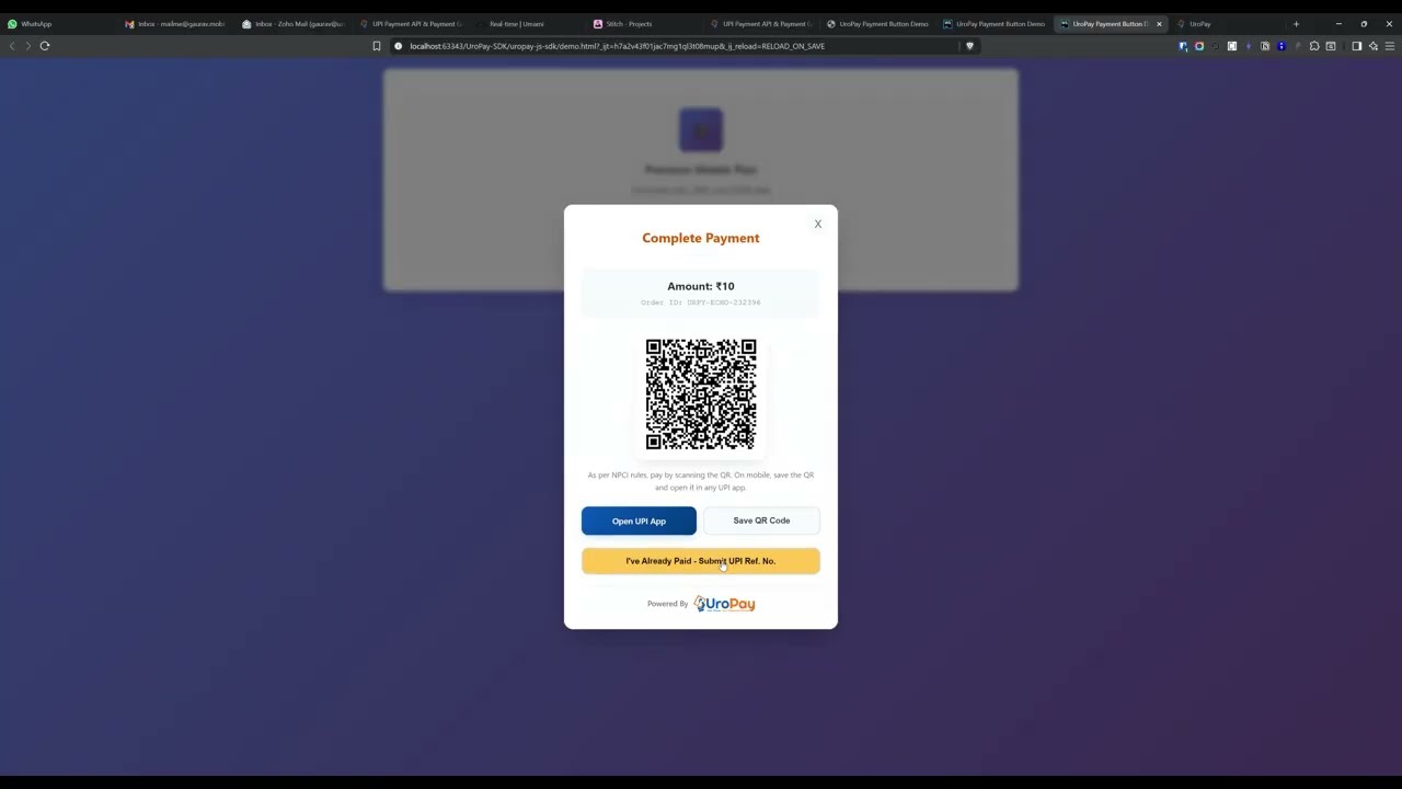 UroPay Payment Buttons &ndash; Simplest Way to Accept UPI Payments on Your Website