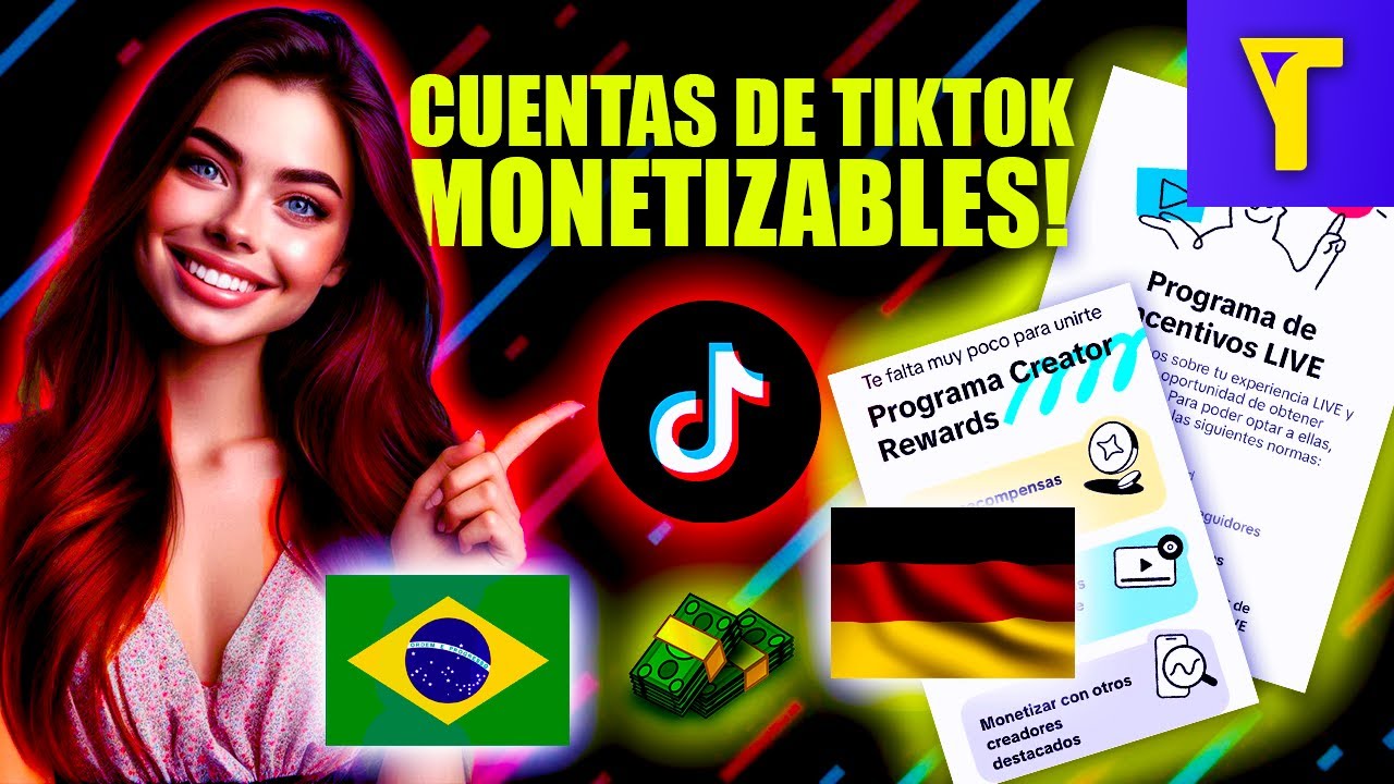 CREA cuenta TIKTOK de BRASIL y ALEMANIA (Empieza a Monetizar)