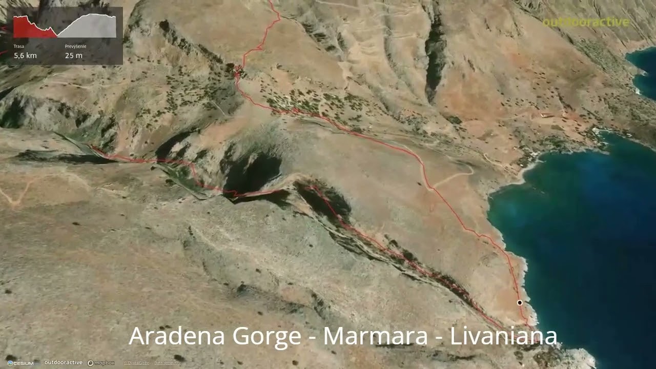 Aradena Gorge - Marmara - Livaniana ∆ hiking trails ∆ 3d-trail.com/greece/