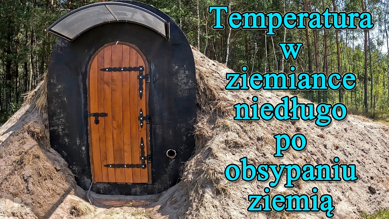 Ziemianka, piwniczka ogrodowa 10 - temperatura w ziemiance zaraz po obsypaniu ziemią