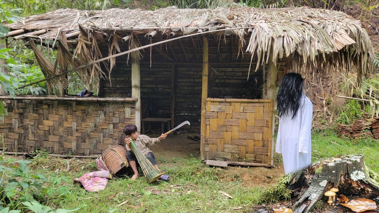 Orphaned Boy Saves a Pair of Baby Birds in a Mysterious Forest Near Abandoned, Haunted Bamboo House