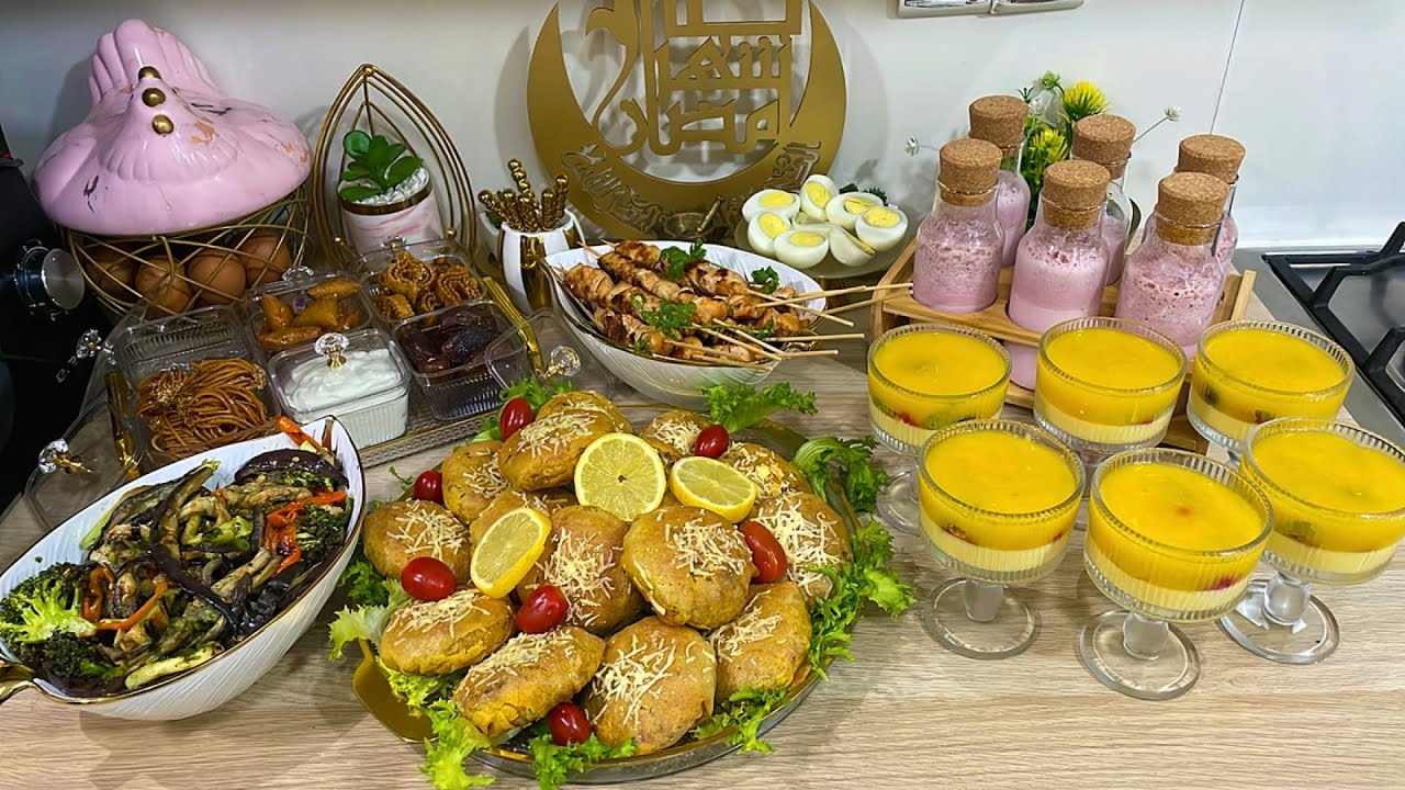 مائدة رمضان 😍جبن بمكون واحد بسيطلات دجاج بمذاق الحوت تحلية الليمون سلطة خضر مشوية