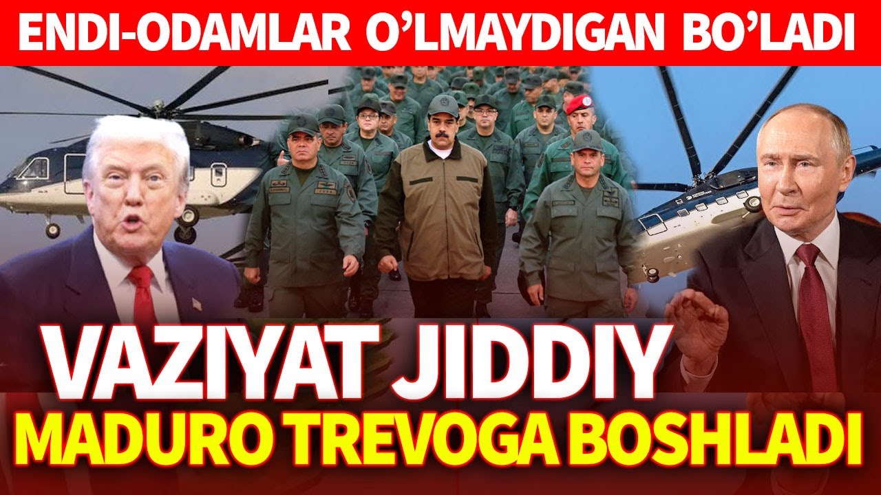 TEZKOR_MADURO TREVOGA BOSHLADI URUSH_ENDI-ODAMLAR O&rsquo;LMAYDIGAN BO&rsquo;LADI