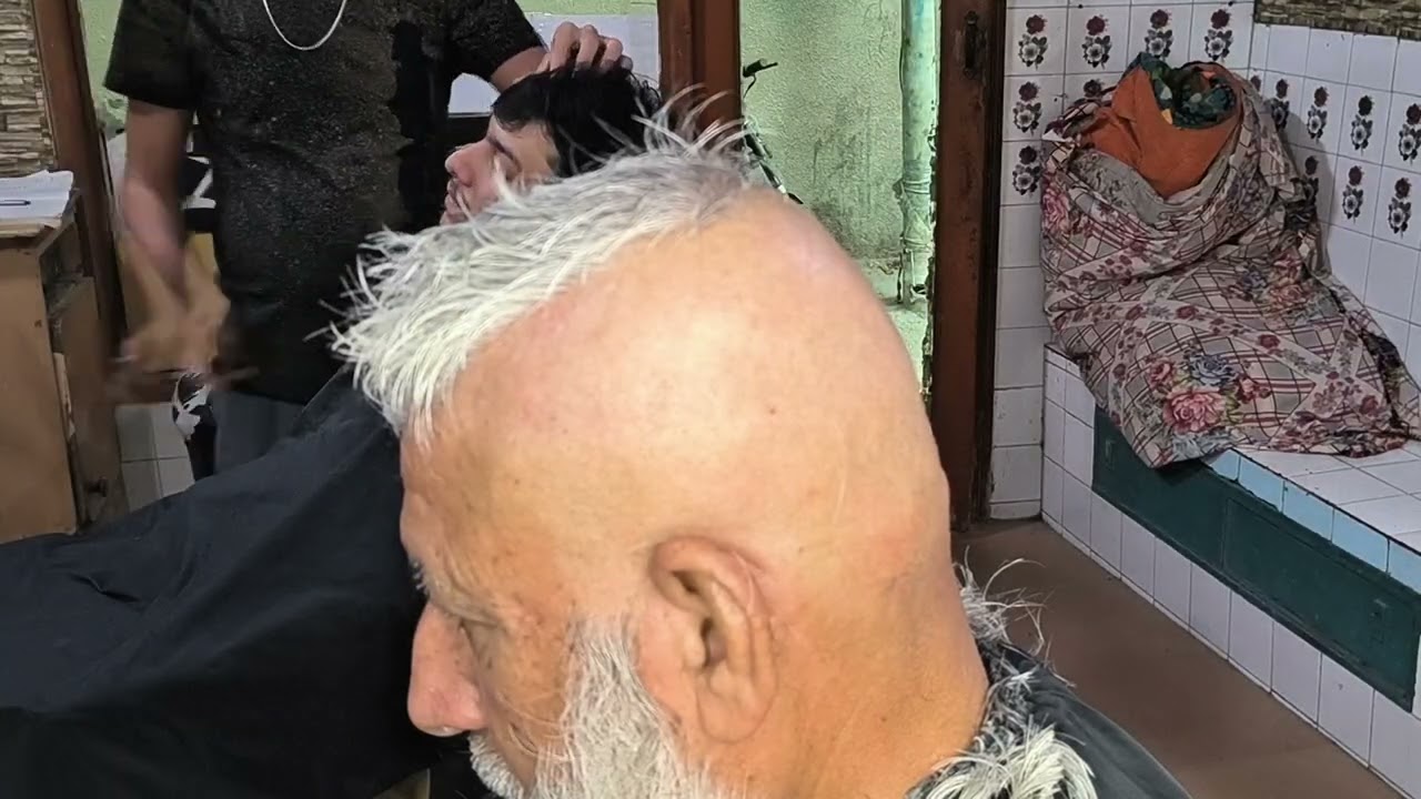 Hard dandruff remove head shave ASMR relaxing sound tutorial zaibi barber shop