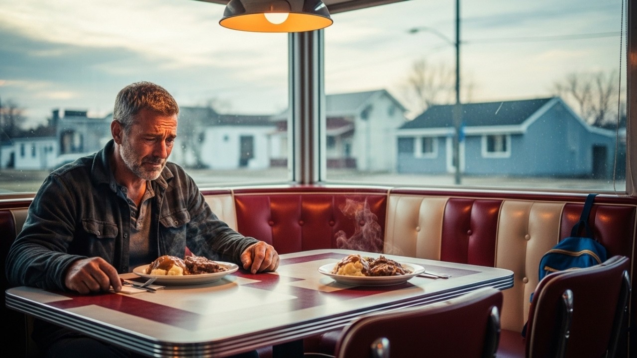 Single Dad Thought He'd Eat Alone — Until a Mother Said, 'My Son's Hungry, Can We Stay a While'