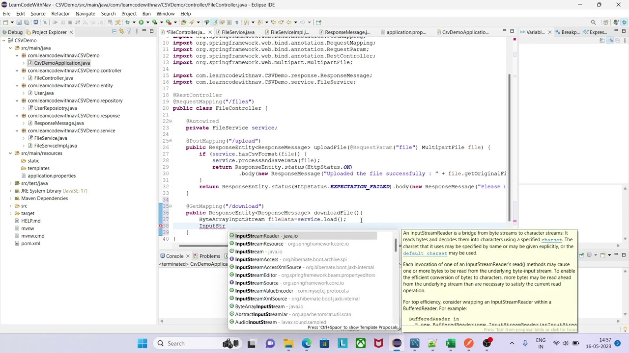 Spring Boot Tutorial: Generate/Download CSV File from MySQL Database using Spring Data JPA and Java