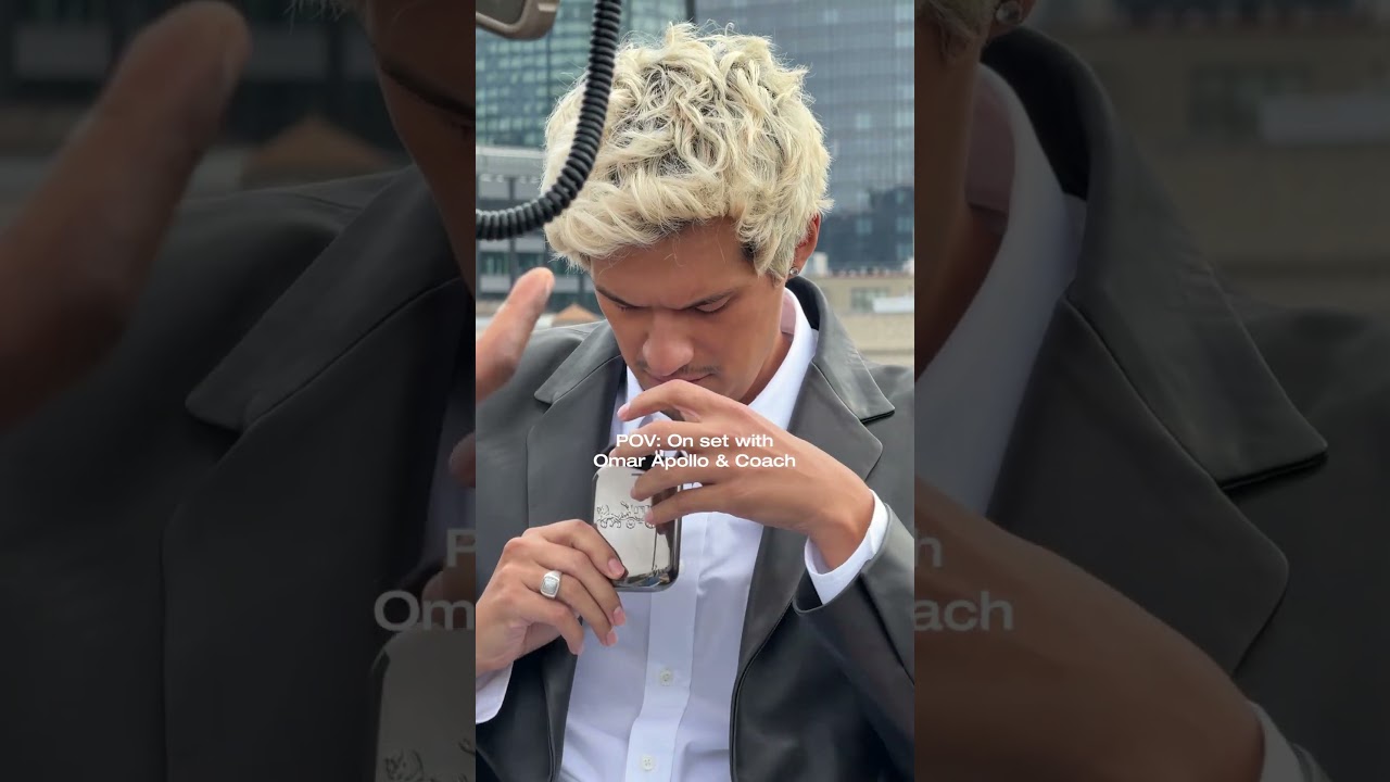 Behind the scenes with #OmarApollo for Coach Pure Platinum