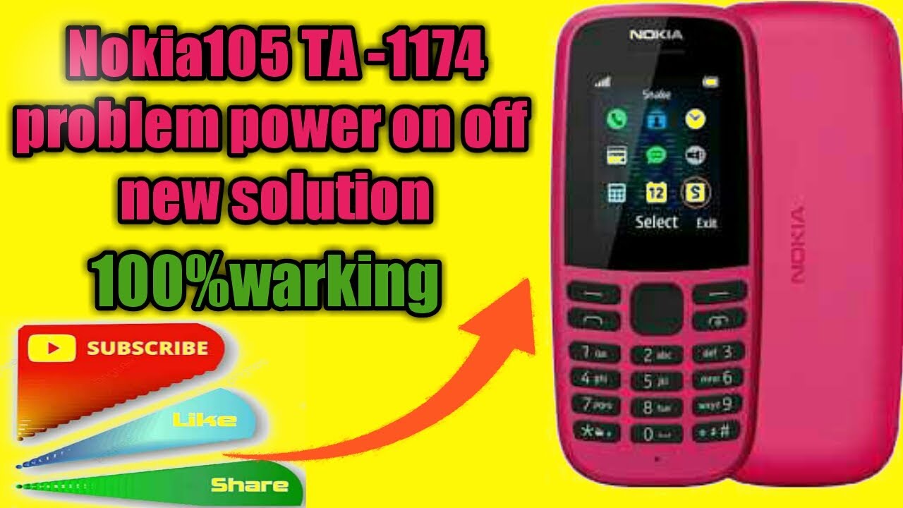 How to repair nokia 105 TA 1174 keypad mobile  problem power on off problem solution 100%warking