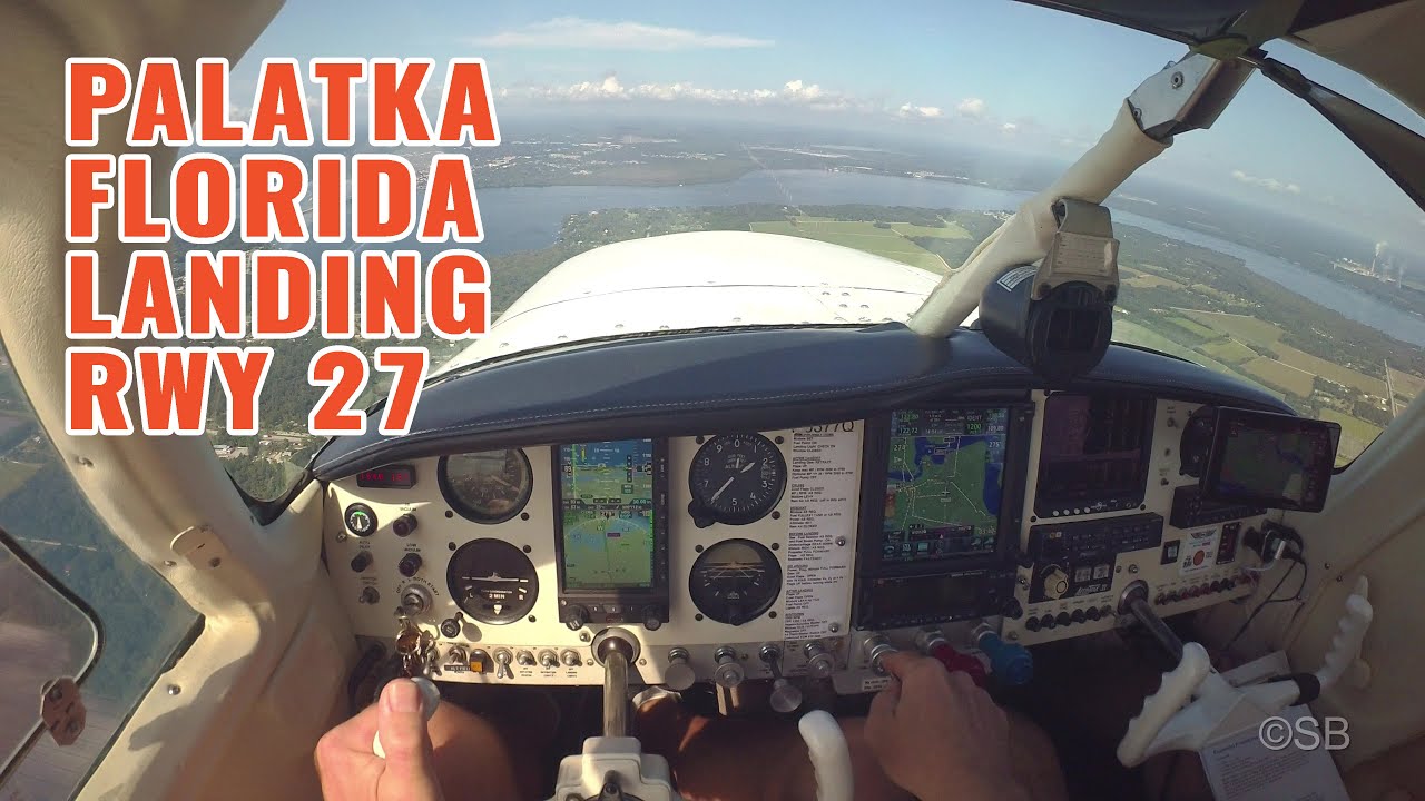 Palatka, Florida, 28J Airport: RNAV Approach and Landing Runway 27 | Mooney M20F cockpit view | 4k
