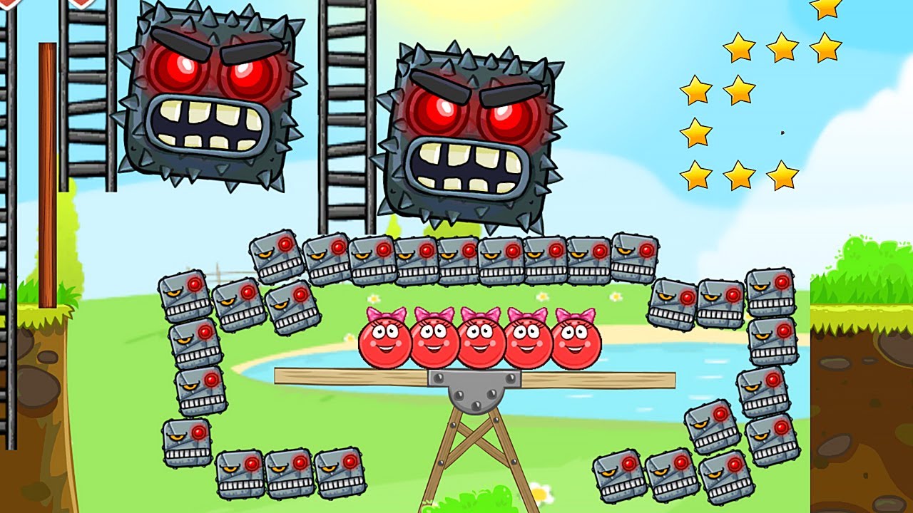 Красный Шар - мод на 1000 квадратов на уровне ! Игра Red Ball 4 mod 100 square шарик от Спуди